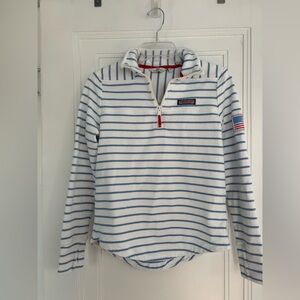 Vineyard Vines striped shirt quarter zip XS